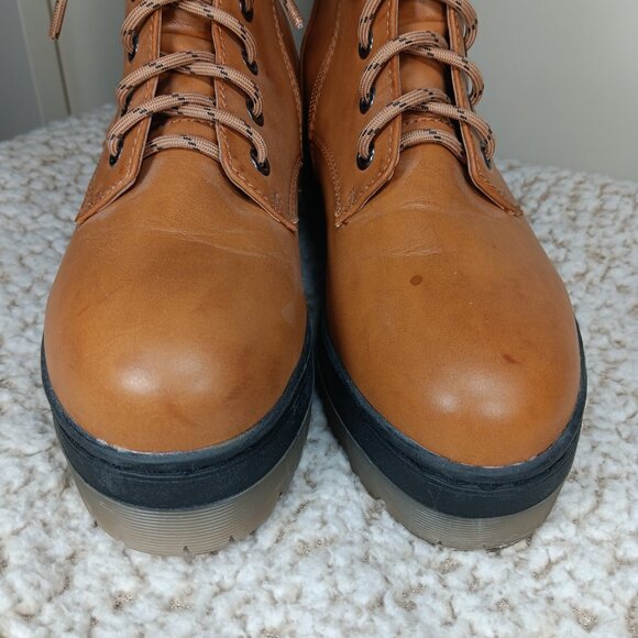Mia Colin Lug Sole Faux Leather Combat Boots 7.5 - Picture 9 of 10